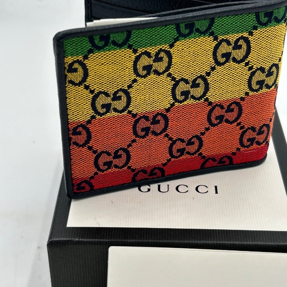 Gucci multicolor canvas/leather bifold wall made in Italy - Picture 4 of 8